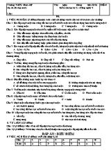 Kiểm tra học kỳ 2  Công nghệ 9 Trường THCS Nhơn Mỹ